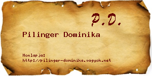 Pilinger Dominika névjegykártya
